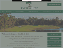 Tablet Screenshot of cypressheadgolf.com